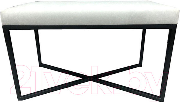 Изображение товара Банкетка Home Loft БА 6 (серый велюр/черный металл)