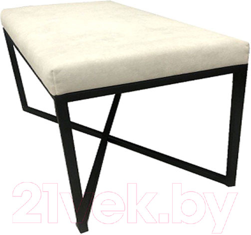 Изображение товара Банкетка Home Loft БА 6 (серый велюр/черный металл)