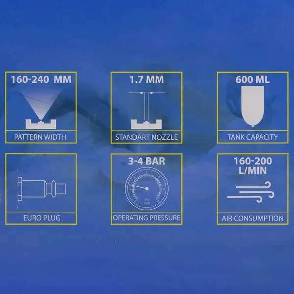 Изображение товара Пневматический краскопульт Partner H-827-3V