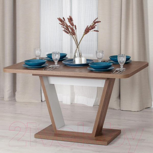 Изображение товара Обеденный стол Tetchair Vox 132-172x85x75.5 (дуб канзас/пепел)