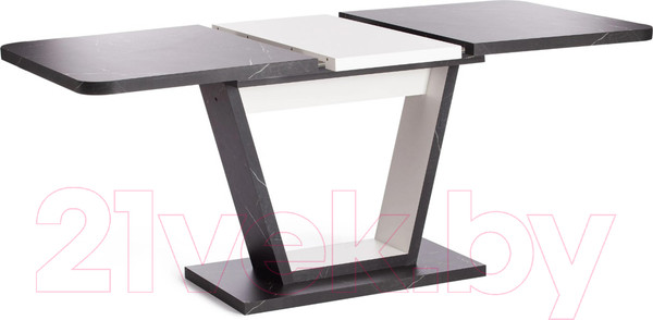 Изображение товара Обеденный стол Tetchair Vox 132-172x85x75.5 (мрамор черный/белый)