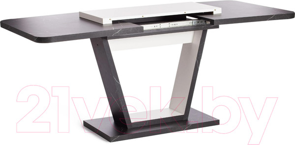 Изображение товара Обеденный стол Tetchair Vox 132-172x85x75.5 (мрамор черный/белый)