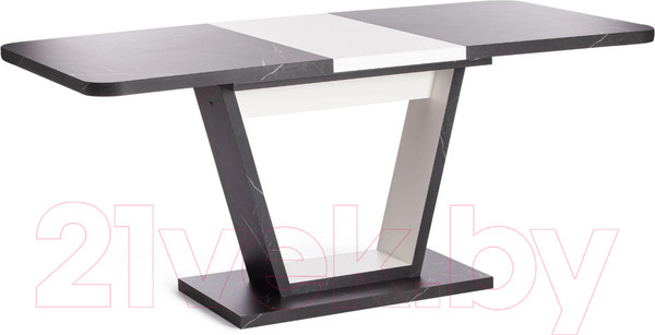 Изображение товара Обеденный стол Tetchair Vox 132-172x85x75.5 (мрамор черный/белый)