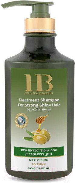 Изображение товара Шампунь для волос Health & Beauty С добавлением оливкового масла и меда (780мл)