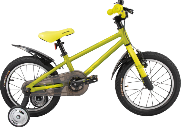 Изображение товара Детский велосипед Tech Team Gulliver 16 (зеленый/алюминий)