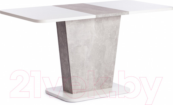 Изображение товара Обеденный стол Tetchair Gent 110-145x686x75.5 (белый/бетон)