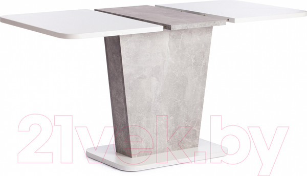 Изображение товара Обеденный стол Tetchair Gent 110-145x686x75.5 (белый/бетон)