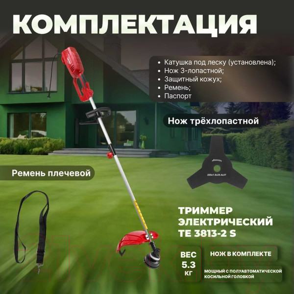 Изображение товара Триммер электрический Wortex TE 3813-2 S (0318226)