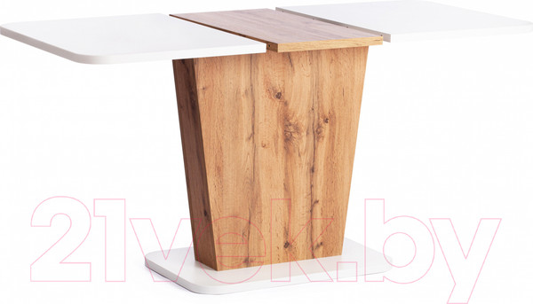 Изображение товара Обеденный стол Tetchair Gent 110-145x686x75.5 (дуб вотан/белый)