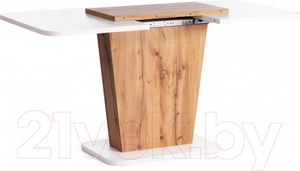 Изображение товара Обеденный стол Tetchair Gent 110-145x686x75.5 (дуб вотан/белый)