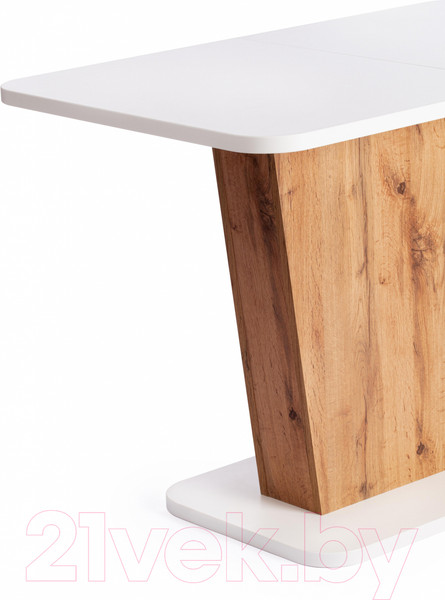 Изображение товара Обеденный стол Tetchair Gent 110-145x686x75.5 (дуб вотан/белый)