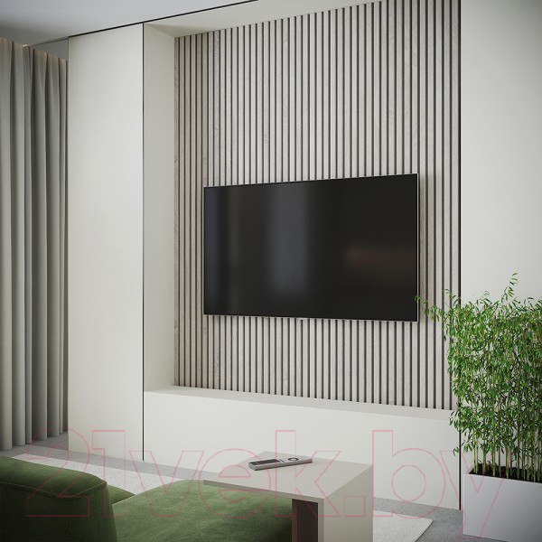 Изображение товара Реечная панель Grace МДФ панель 3D Line Modern L03 Ель серебристая (2750х160х19мм)
