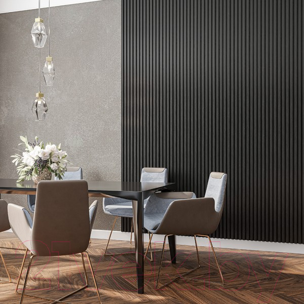 Изображение товара Реечная панель Grace МДФ панель 3D Line Modern L08 Ироко (2750х160х19мм)