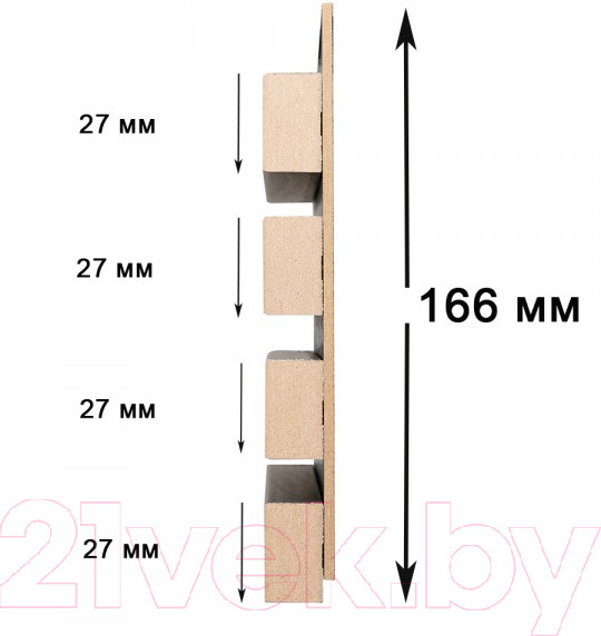 Изображение товара Реечная панель Grace МДФ панель 3D Line Modern L08 Ироко (2750х160х19мм)