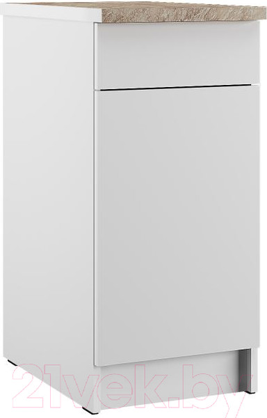 Изображение товара Шкаф-стол кухонный Eligard Urban ШСК 40 1Я (белый/малага)