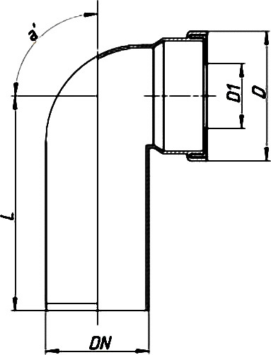 Изображение товара Патрубок Ostendorf DN 110x45 / 905030