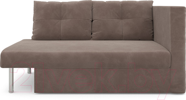 Изображение товара Тахта Mebel-Ars Алиса (бархат серо-шоколадный Star Velvet 60 Coffee)