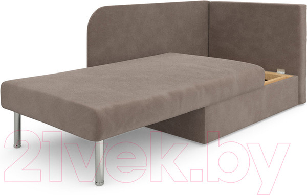 Изображение товара Тахта Mebel-Ars Алиса (бархат серо-шоколадный Star Velvet 60 Coffee)