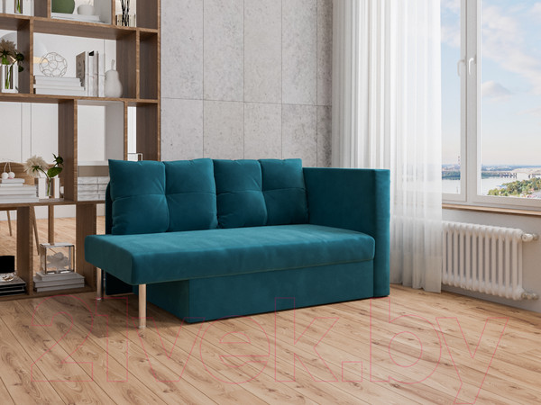 Изображение товара Тахта Mebel-Ars Алиса (бархат сине-зеленый Star Velvet 43 Black Green)