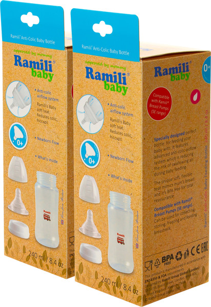 Изображение товара Набор бутылочек для кормления Ramili Baby ML240X2 (240мл, 2шт)