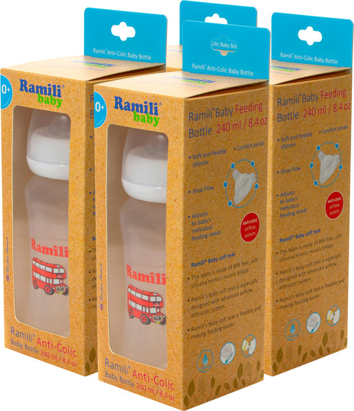 Изображение товара Набор бутылочек для кормления Ramili Baby 240MLX4 (240мл, 4шт)