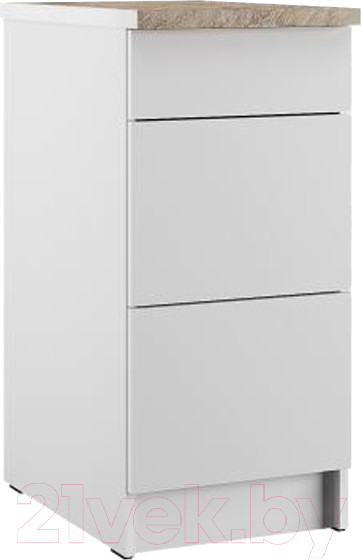 Изображение товара Шкаф-стол кухонный Eligard Urban ШСК 40 3Я (белый/малага)