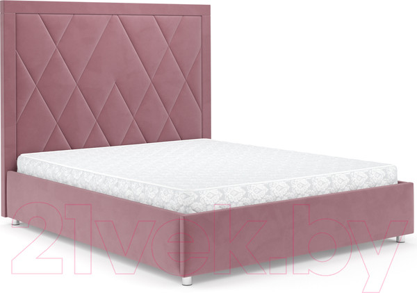 Изображение товара Двуспальная кровать Mebel-Ars Треви 160 (велюр пудра НВ-178 18)