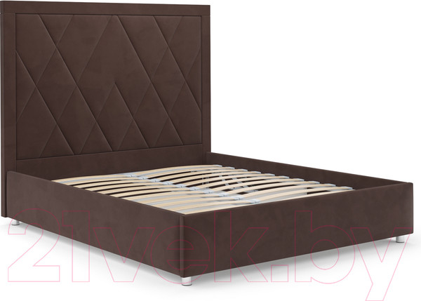 Изображение товара Двуспальная кровать Mebel-Ars Треви 160 (велюр молочный шоколад НВ-178 13)