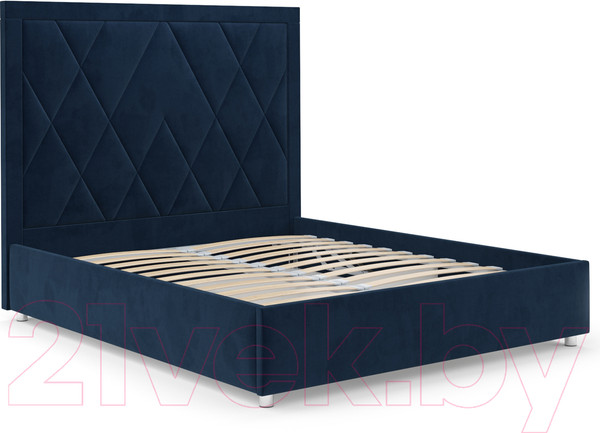 Изображение товара Двуспальная кровать Mebel-Ars Треви 160 (темно-синий/Luna 034)