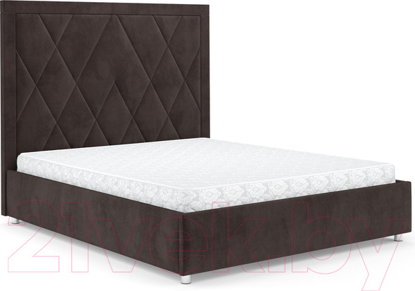 Изображение товара Двуспальная кровать Mebel-Ars Треви 160 (кордрой коричневый)