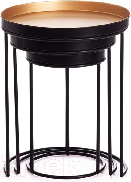 Изображение товара Комплект журнальных столиков Tetchair Secret De Maison Runa (алюминиевый сплав/черный/античная медь)