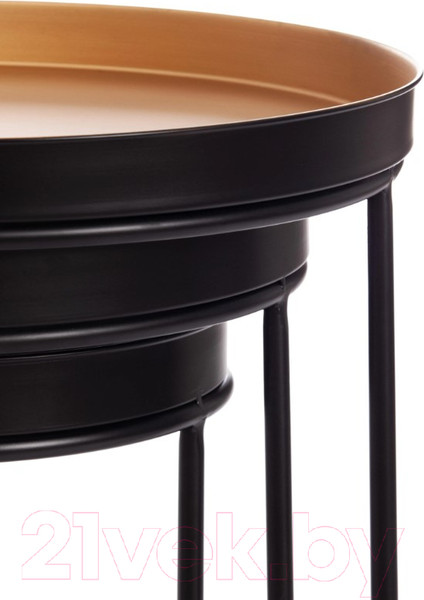 Изображение товара Комплект журнальных столиков Tetchair Secret De Maison Runa (алюминиевый сплав/черный/античная медь)