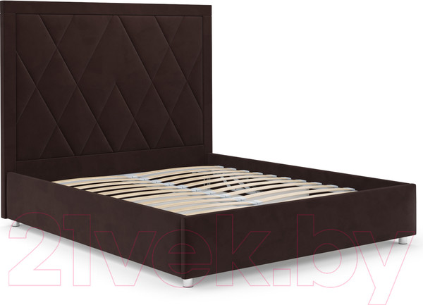 Изображение товара Полуторная кровать Mebel-Ars Треви 140 (велюр шоколад HB-178 16)