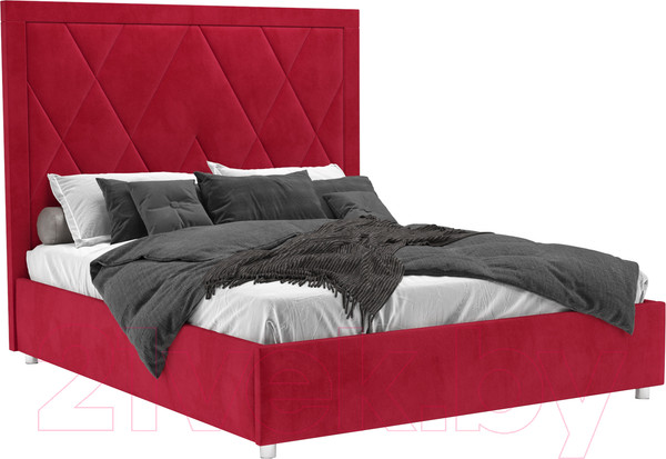 Изображение товара Полуторная кровать Mebel-Ars Треви 140 (кордрой красный)