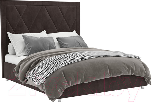 Изображение товара Полуторная кровать Mebel-Ars Треви 140 (кордрой коричневый)