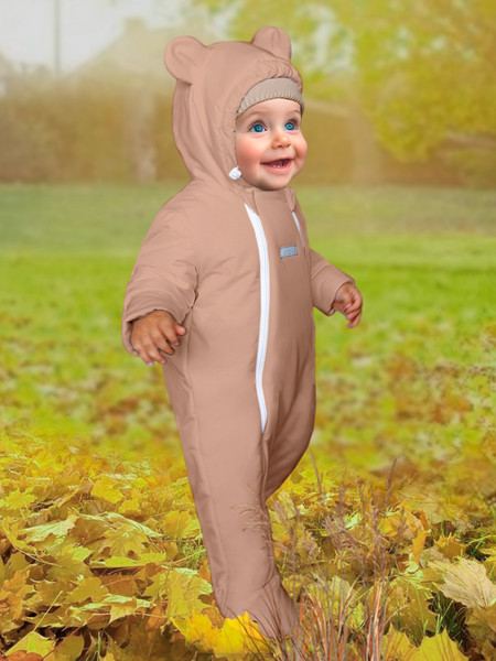 Изображение товара Комбинезон прогулочный детский Amarobaby Spring / AB-OD23-6201-BEG-62 (бежевый, р.62)