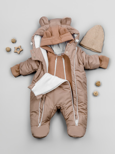 Изображение товара Комбинезон прогулочный детский Amarobaby Spring / AB-OD23-6201-BEG-62 (бежевый, р.62)
