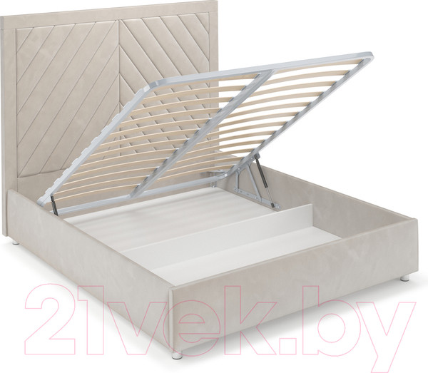 Изображение товара Двуспальная кровать Mebel-Ars Мишель 160 (бархат бежевый Star Velvet 6 Light Beige)