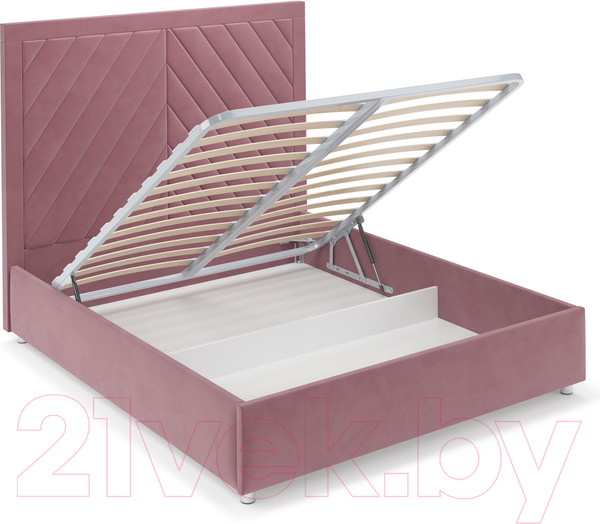 Изображение товара Двуспальная кровать Mebel-Ars Мишель 160 (велюр пудра НВ-178 18)