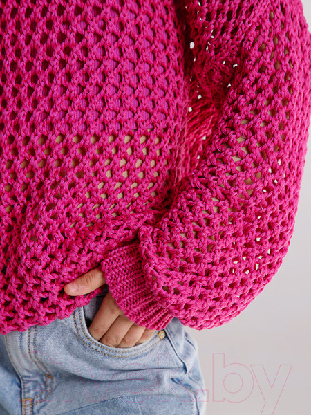 Изображение товара Джемпер детский Amarobaby Knit Trend / AB-OD21-KNITT2602/06-134 (розовый, р.134)