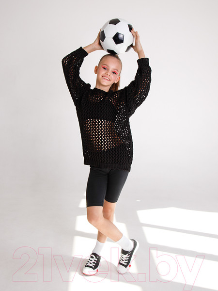 Изображение товара Джемпер детский Amarobaby Knit Trend / AB-OD21-KNITT2602/09-140 (черный, р.140)