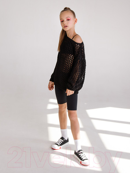 Изображение товара Джемпер детский Amarobaby Knit Trend / AB-OD21-KNITT2602/09-140 (черный, р.140)