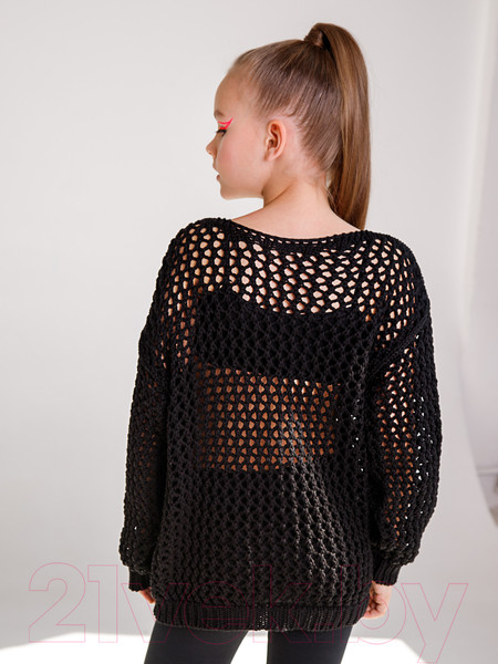 Изображение товара Джемпер детский Amarobaby Knit Trend / AB-OD21-KNITT2602/09-140 (черный, р.140)
