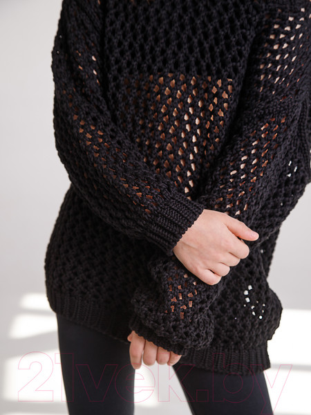 Изображение товара Джемпер детский Amarobaby Knit Trend / AB-OD21-KNITT2602/09-140 (черный, р.140)