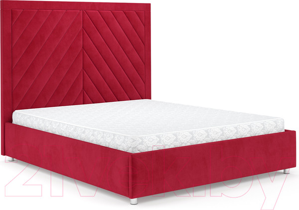 Изображение товара Двуспальная кровать Mebel-Ars Мишель 160 (кордрой красный)