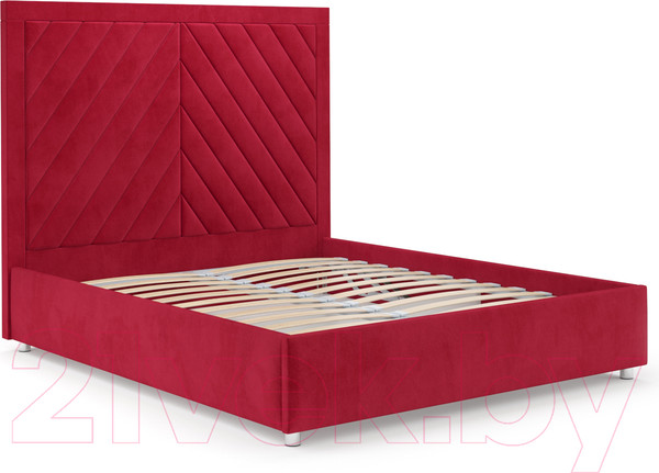 Изображение товара Двуспальная кровать Mebel-Ars Мишель 160 (кордрой красный)