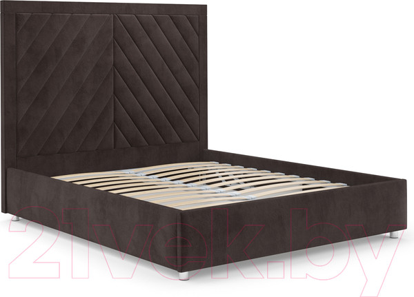 Изображение товара Двуспальная кровать Mebel-Ars Мишель 160 (кордрой коричневый)
