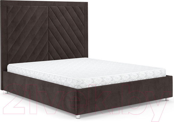 Изображение товара Полуторная кровать Mebel-Ars Мишель 140 (кордрой коричневый)