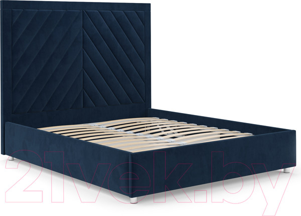 Изображение товара Полуторная кровать Mebel-Ars Мишель 140 (темно-синий/Luna 034)