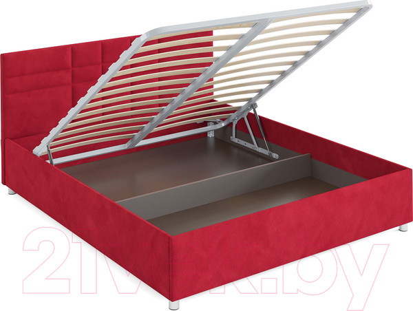 Изображение товара Полуторная кровать Mebel-Ars Нью-Йорк 140 (кордрой красный)